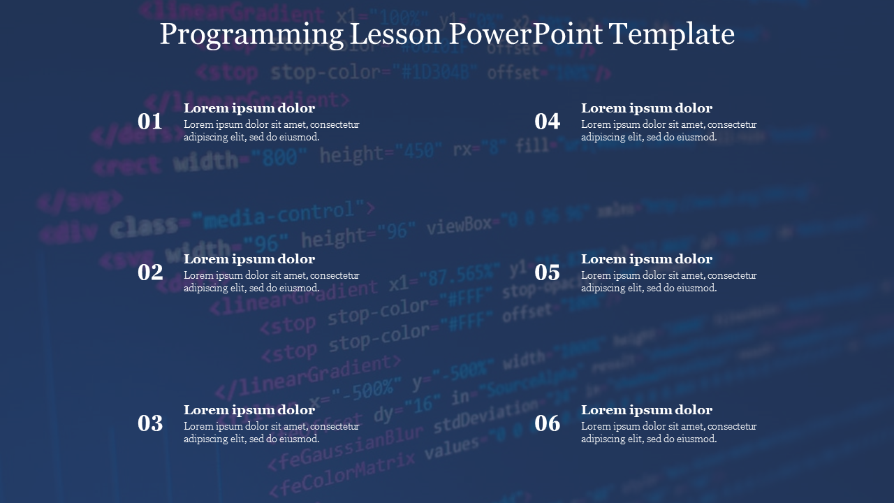 Download Programming Lesson PowerPoint Template Designs